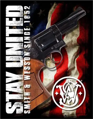 Smith & Wesson Since 1852 Tin Metal Sign Man Cave Garage Decor 12.5 X 16 sign