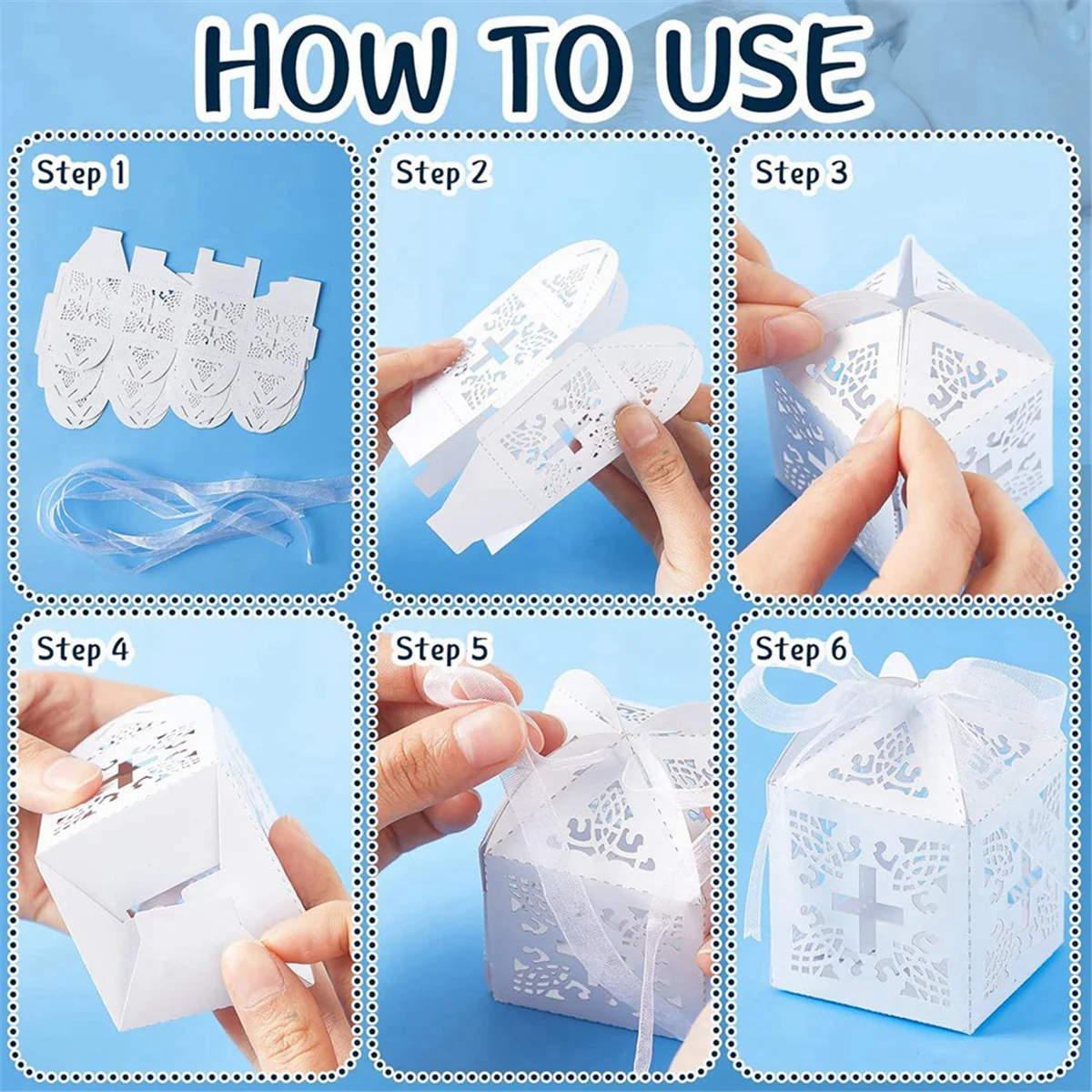 Nuovi 50 confezioni Bomboniere per battesimo Perline per rosario acrilico Perle finte con sacchetti in organza Bomboniera per battesimo Matrimoni Festa