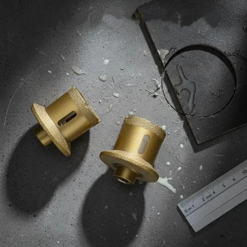 Vacuum Brazed Craft M14 Vacuum Brazed Diamond Hole Saw Firm Distribution Fine Diamond Grain Integrated Basin Cutter