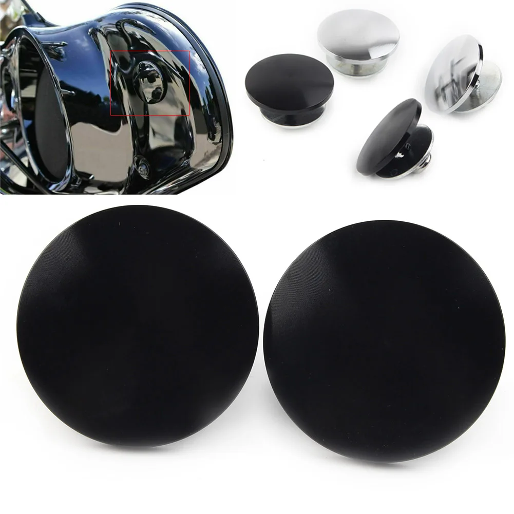 Chrome/Black Motorcycle Inner Fairing Mirror Plugs 2Pcs For Harley Street Glide Electra Glide 1996-2016 FLHXXX Aluminum