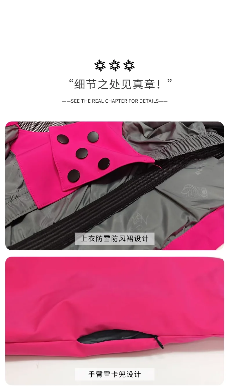 John Snow New Warm Snow Wear For Men And Women Waterproof Breathable Snowboard Jacket And Pants Outdoor Professional Ski Suit