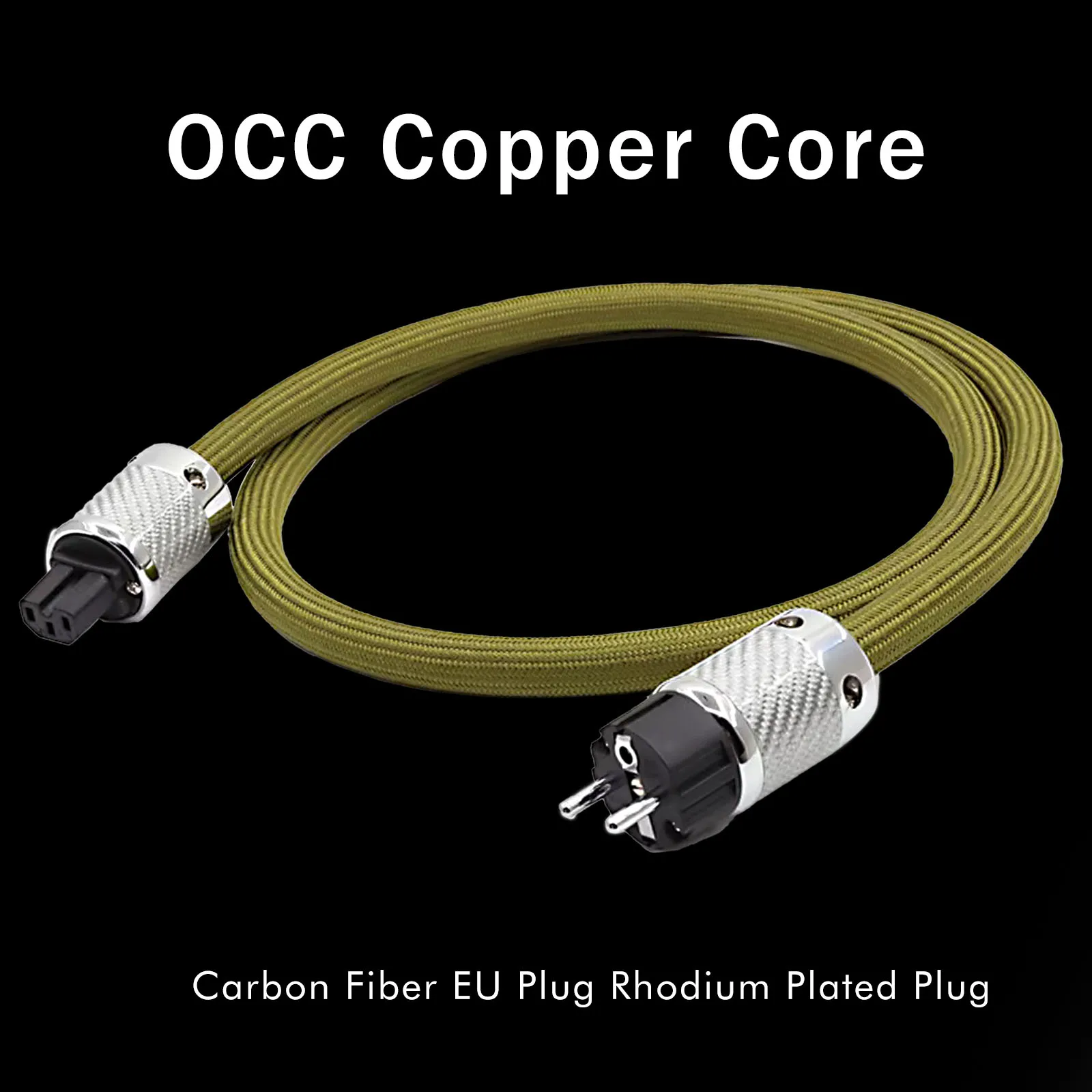 

HI-End 8N OCC медный посеребренный кабель питания с белым разъемом для версии европейского стандарта из углеродного волокна