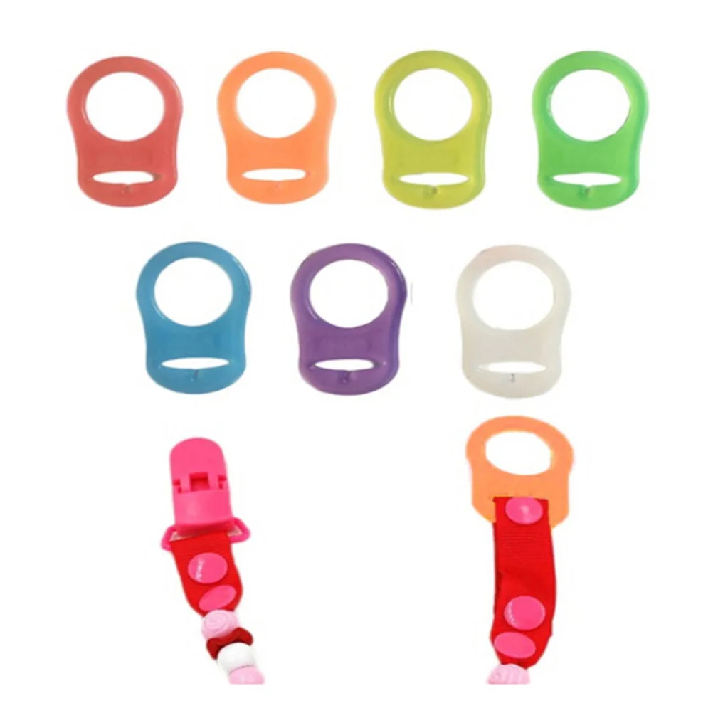 

1Pcs Green Silicone Pacifier Ring Adapter Holder for Button Style Soother Teething Leash Clips Kids Infants