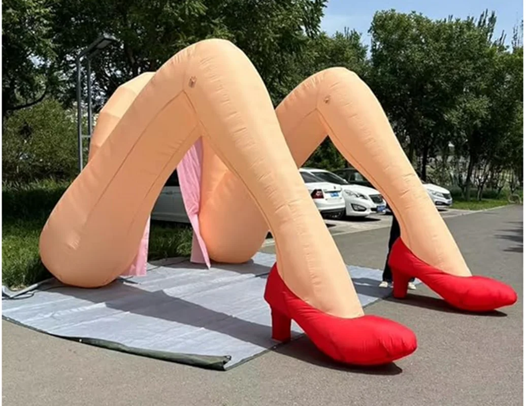 

Inflatable Women Legs Entrance in High-heeled Shoes Bodybuilding Event Inflatable Real Legs Balloon for Party Outdoor Decor