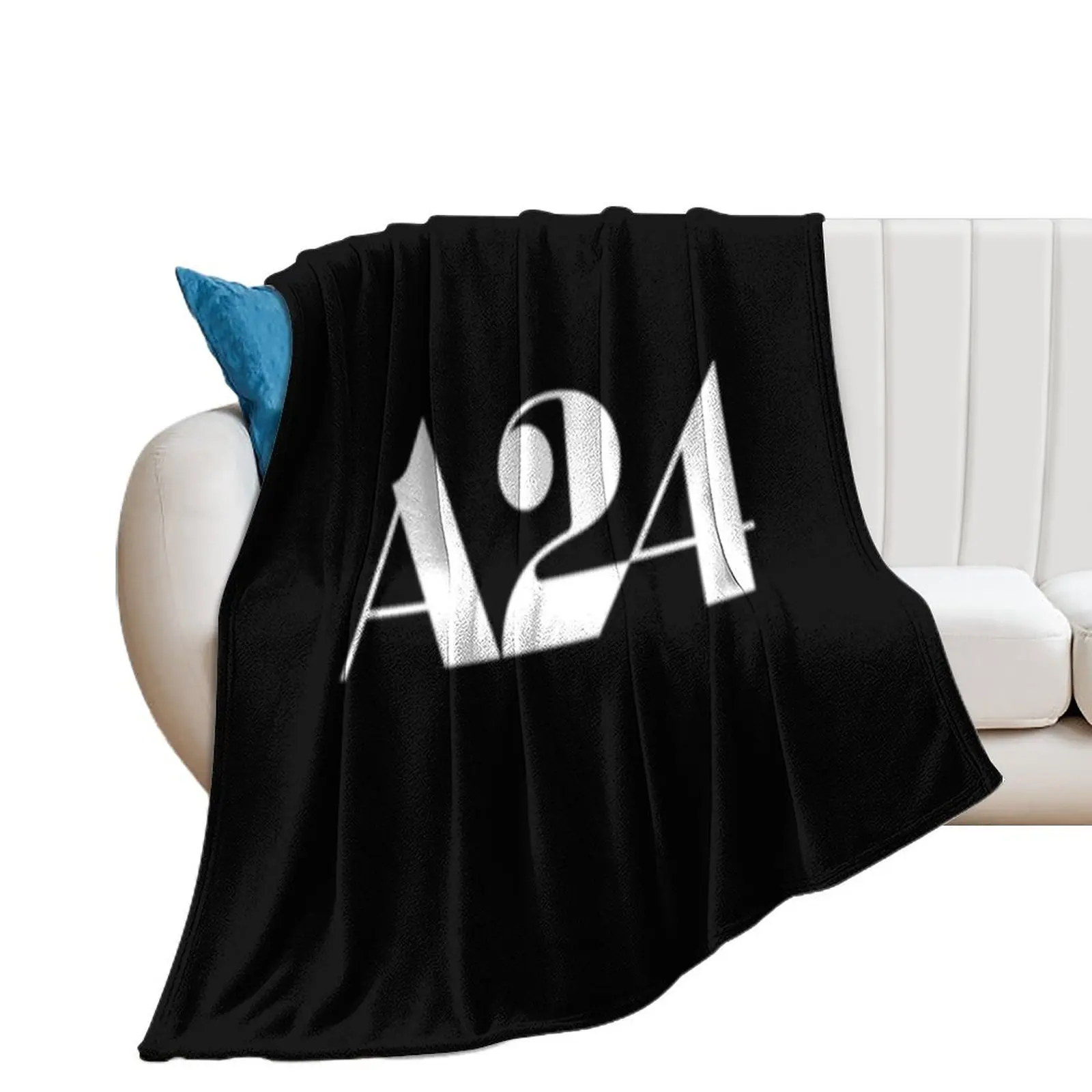 

A24 Logo (White) Classic Throw Blanket Plaid Picnic Blankets