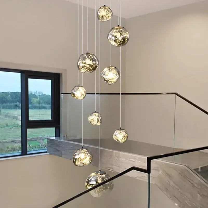 Moderne LED-Pendelleuchten für die Heimdekoration, Lampen für Treppenhäuser, Kronleuchter für Wohnzimmer, Hängeleuchten, Innenbeleuchtung