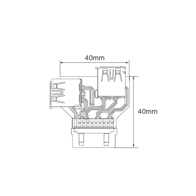 Adaptador de placa base hembra USB 3,0, enchufe de 19/20 pines a divisor Dual USB 3.0A, antiinterferencias para transferencia de datos estable