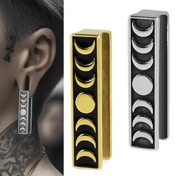1PC Stainless Steel Stars&Moon Long Phases Ear Weights Hangers Expanders Stretched Gauges Ear Plugs Tunnels Piercing Jewelry