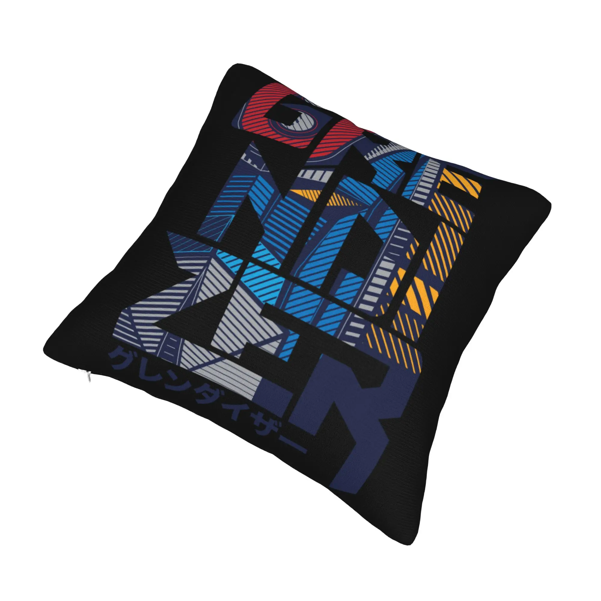 Nordic Style UFO Robot Grendizer Font Cushion Covers 45x45cm Soft Goldrake Goldorak Anime for Square Pillowcase Home Decorative