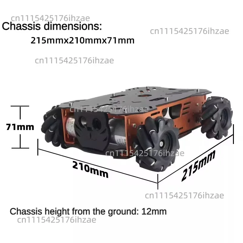 10-25Kg Load RC Tank Robot with Mecanum Wheels, Arduino DIY Kit 12V Encoder Motor PS2 Programmable for Robotics