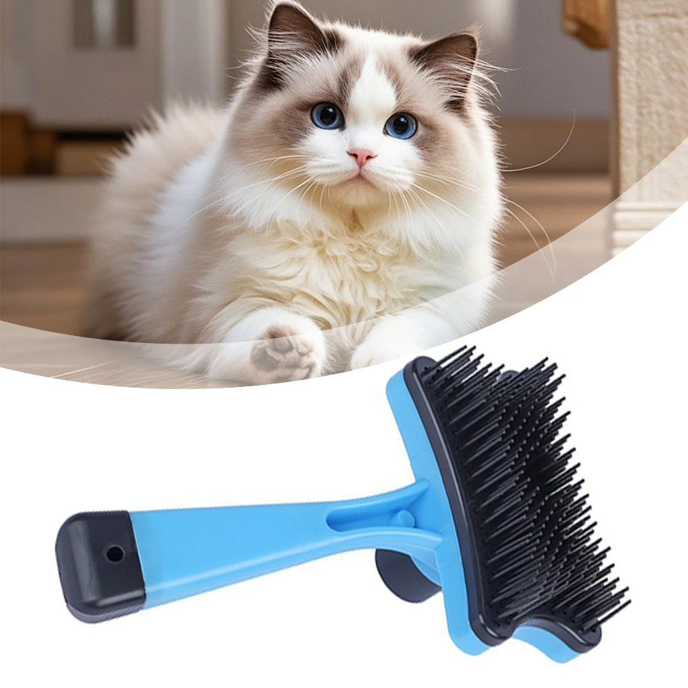 Self-cleaning Slickers Brush Perfect For Long, Medium, And Short-haired Pets. Home Hair Cleanup