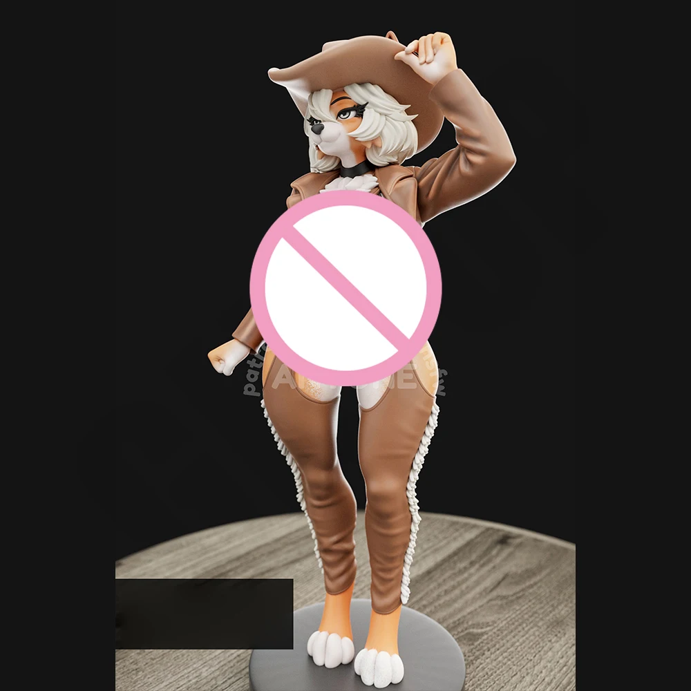 

1/24 Sexy Cowgirl NSFW Resin Figurine Toy Unpainted GK Doll Unassembled 3D Print Assembly Miniature Reduction Statue Toy