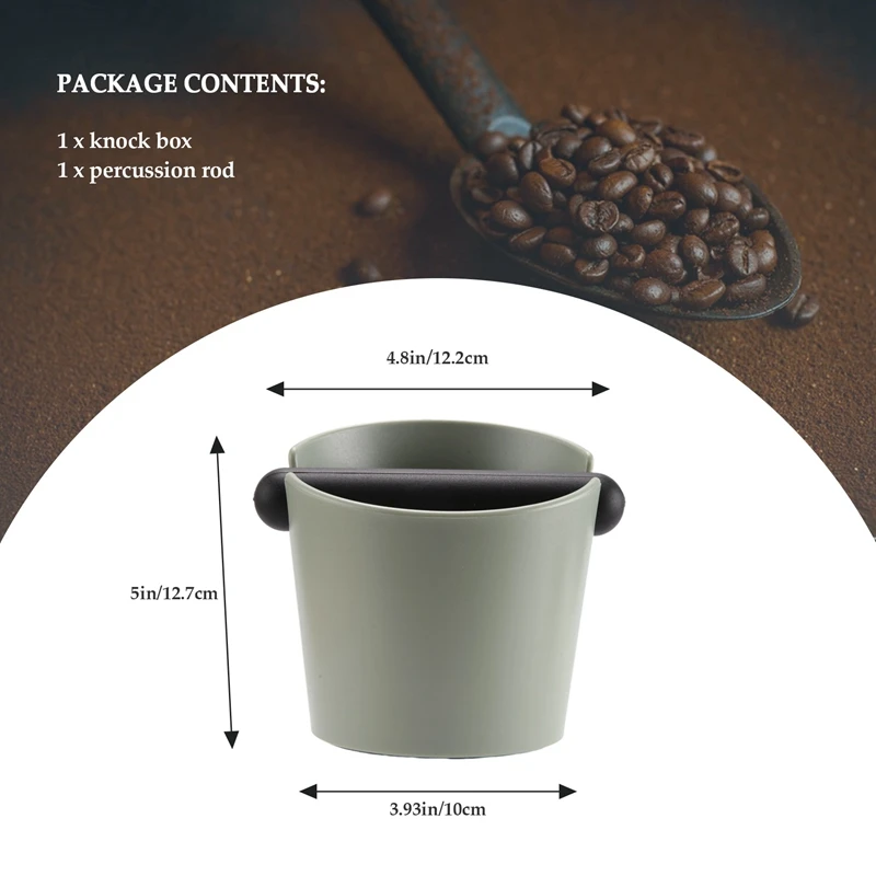 AGLH Coffee Knock Box Grounds Coffee Grind Dump Bin Anti Slip Coffee Powder Residue Box Coffee Tools Bucket Cafe Accessories