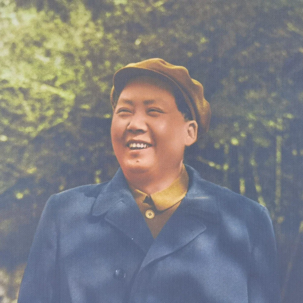 Decorative Painting Non woven mural Portrait of a Great Man Portrait of Mao Zedong 103cmx50cm no Drilling and Required Fixing
