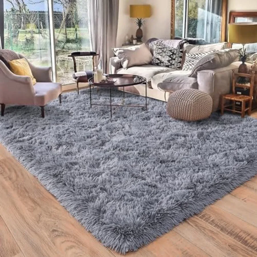 

Rugs for Living Room 8x10 Soft Shaggy Modern Shag Area Rug for Bedroom Upgrade Non-Slip Plush Fluffy Carpet for Boys Girls Room