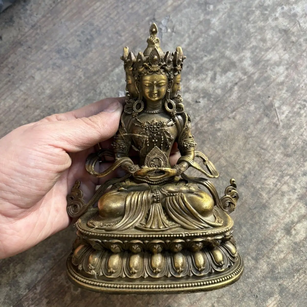 Nepal four-faced buddha guanyin bodhisattva  Statue Sculpture Figurines Home Garden Decoration Statues For House ﻿