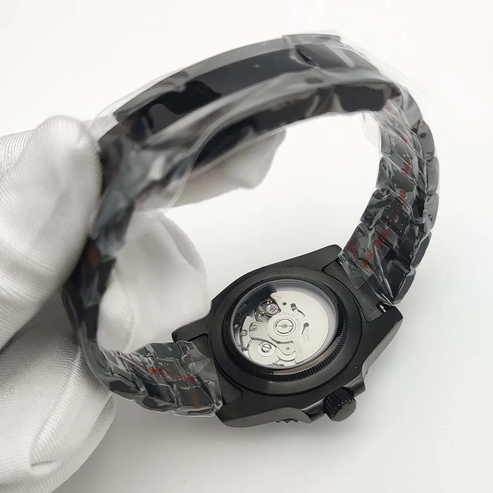 

Fashion Men's 40mm NH35 Watch 28.5mm Sterile Dial Sapphire Glass Waterproof Black Fashion Business Watch
