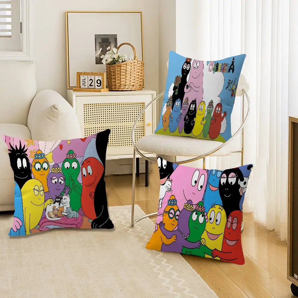 Barbapapa Cartoon Pillow Gifts Home Office Furnishings Bedroom Sofa Car Cushion Cover Case 45x45cm