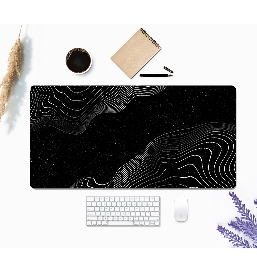 3d Abstract Wave Pattern Desk Mat Aesthetic Japan Curve Table Mats Large Gaming Mouse Pad Gamer Large Keyboard Pads Accessories