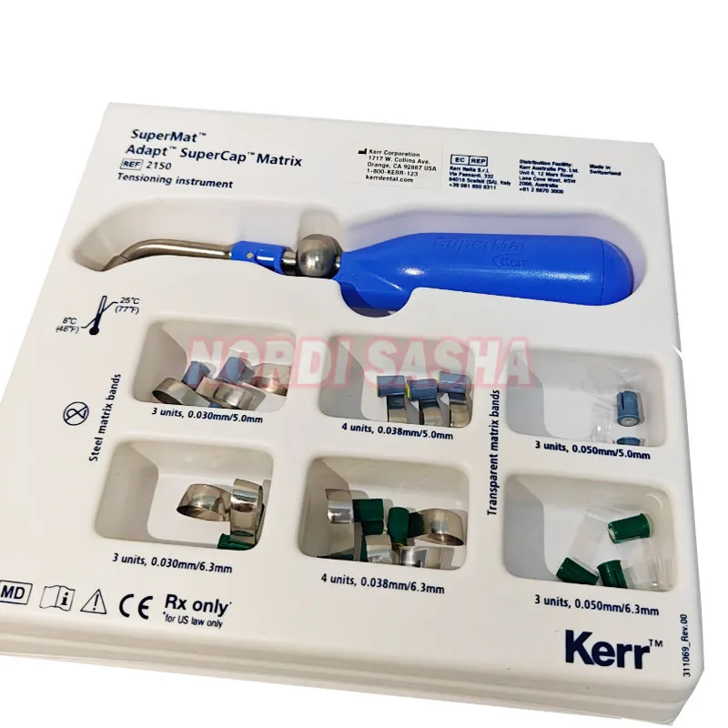 Kerr smile Cap Matrix Moulage Sheet, Dental Metal Matrices Band Forming réinitialisation, Clear Ring Molding Sheet, NO.2150