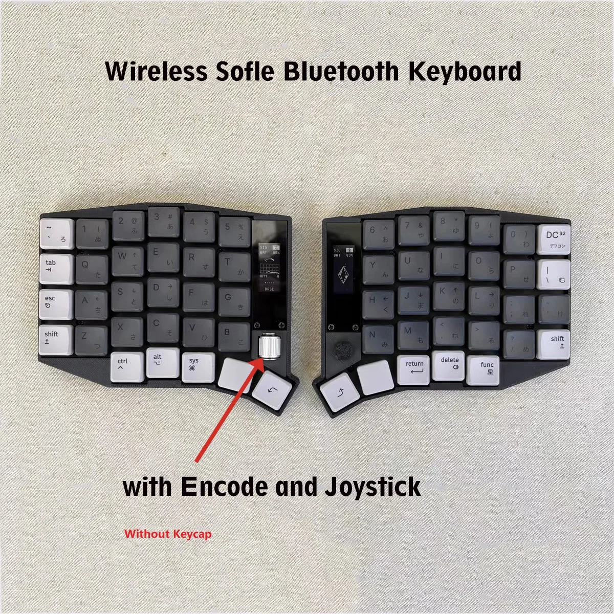 ZMK Wireless Split Keyboard New Wireless Sofle 58 Key Roller Joystick Choc Low Profile Switch Hot swap RGB Keyboard