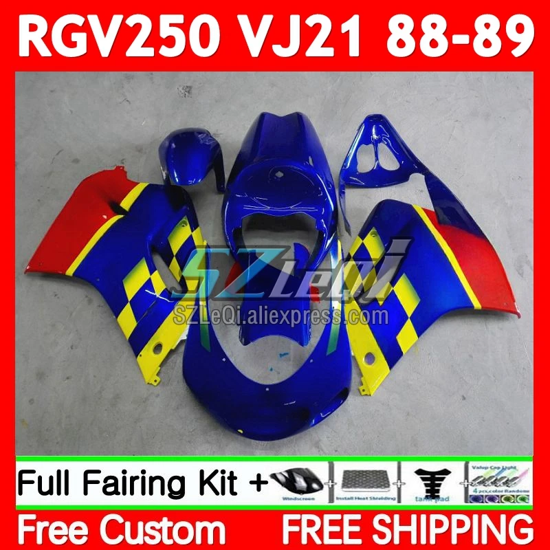 Body For SUZUKI RGV250 SAPC VJ21 VJ Movistar red 21 Bodywork 66No.12 RGVT-250 RGV 250 CC RGV-250 88 89 RGVT250 1988 1989 Fairing