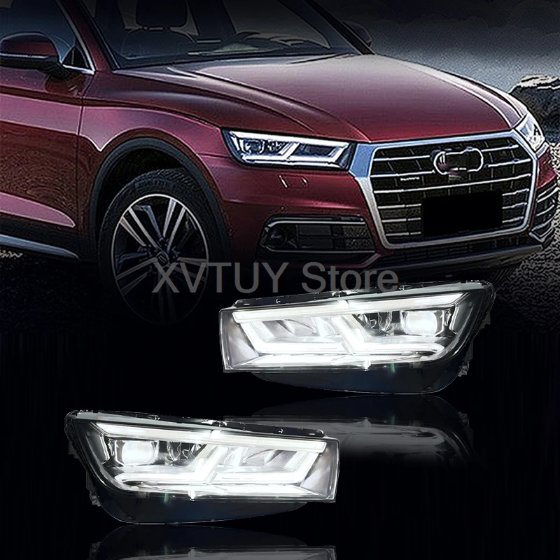 Автомобильные фары для Audi Q5 2018 2019 2020, модификация автозапчастей, полностью светодиодные дневные фары, новый стиль, фара DRL