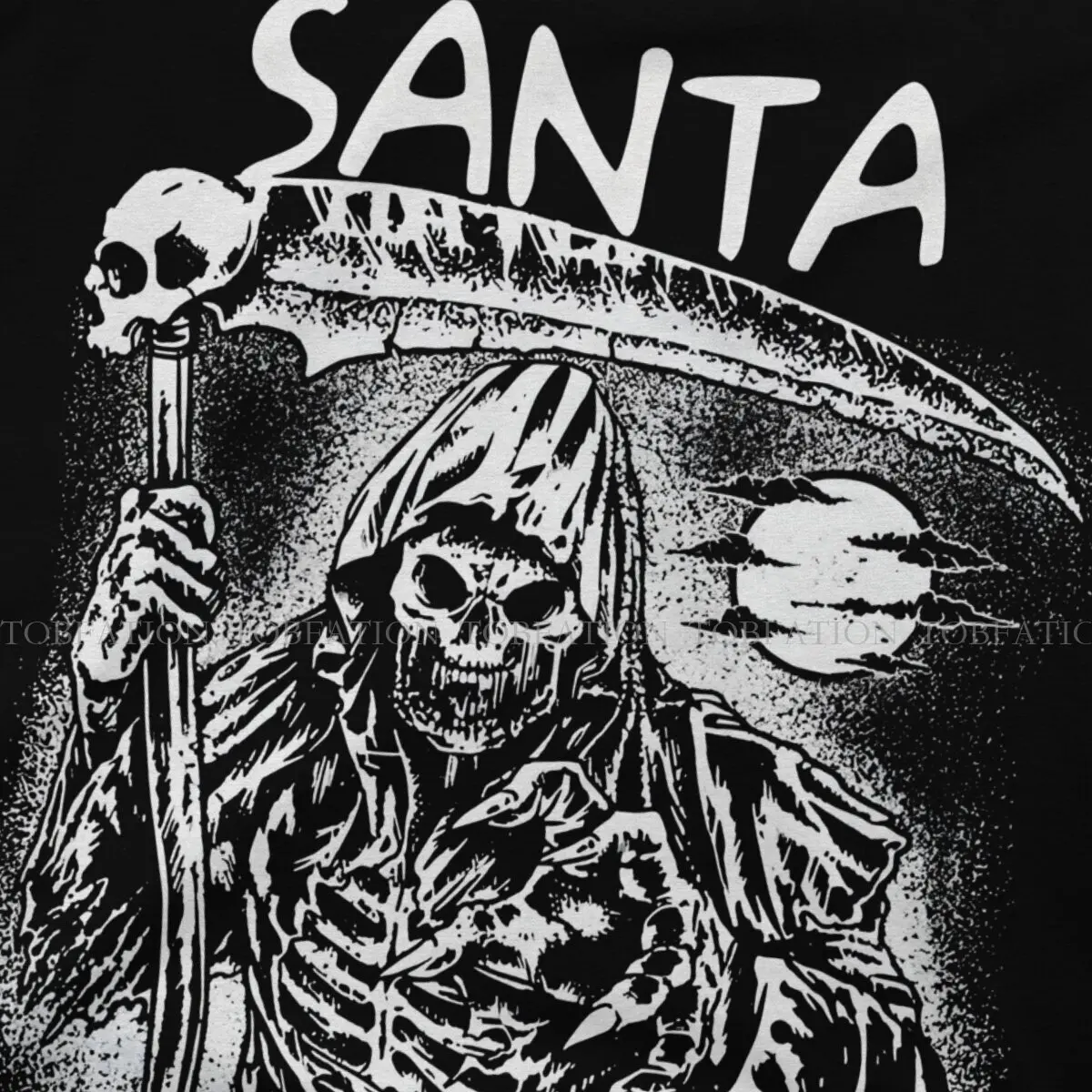 Saints Death Angry Skeletons Casual TShirt Santa Muerte Printing Tops Comfortable T Shirt Men Tee Special Gift Idea