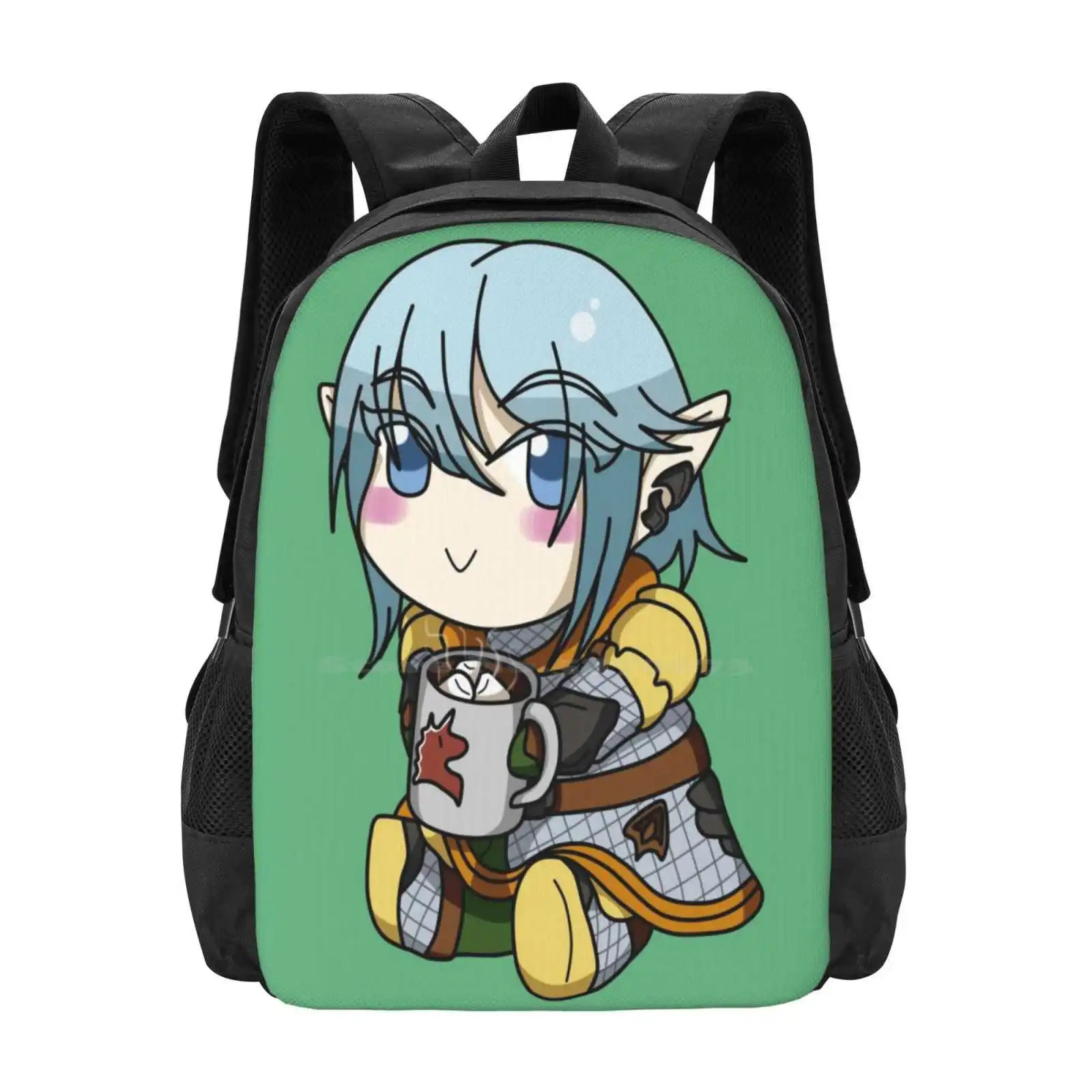 Bitty Haurchefant-mochila escolar con diseño de patrón de moda, bolso para portátil de viaje, Final Fantasy 14, Final Fantasy, fourtiv.ff14