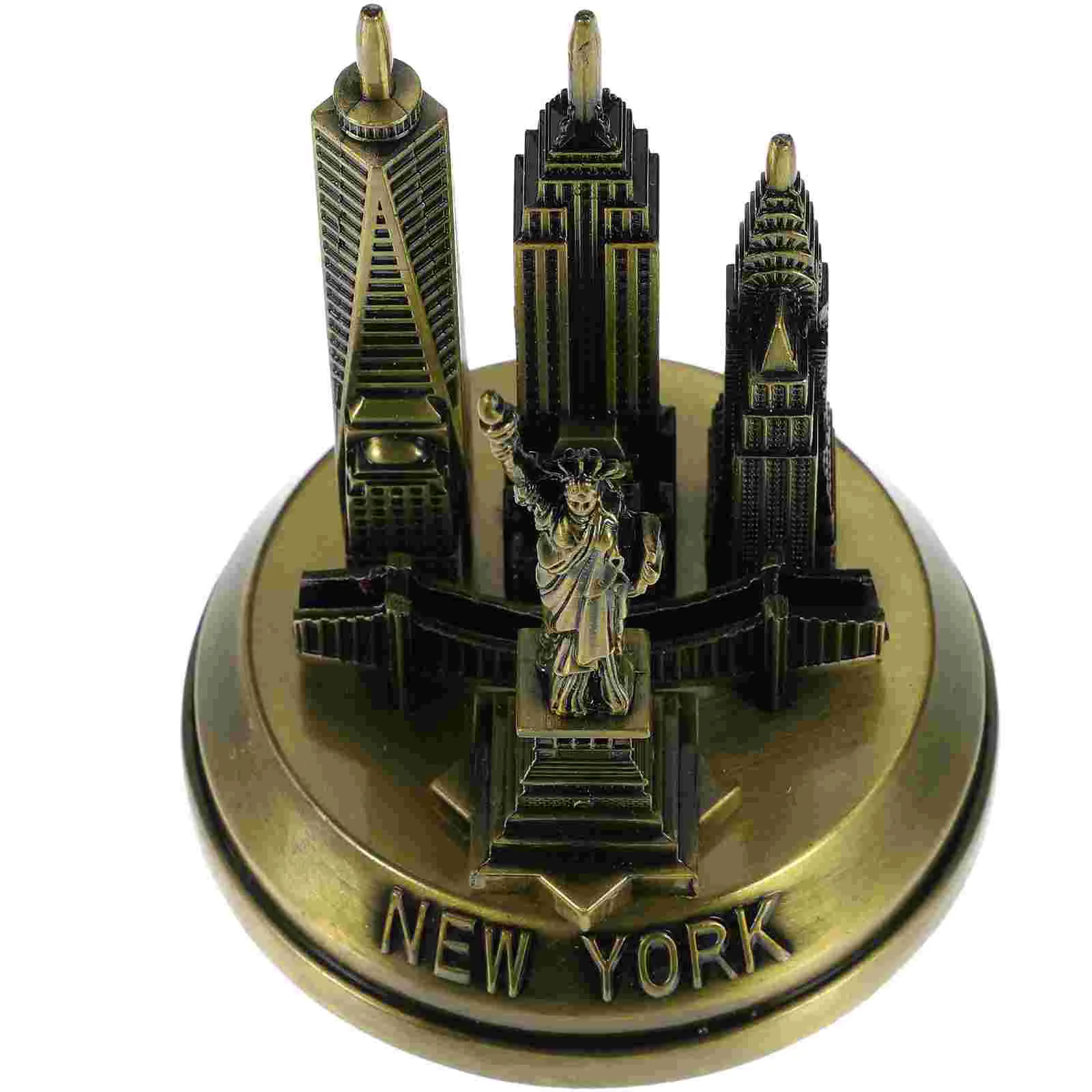 Usa Statue of Liberty Vintage Decor Home Commemorate Miniatures Alloy Building Sculpture