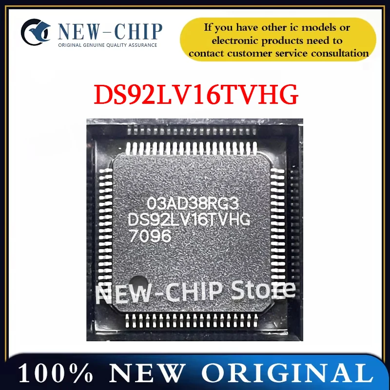 1PCS-10PCS/LOT  DS92LV16TVHG  QFP80  Transceiver chip  New Original