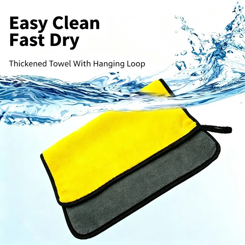 Wet Dry Cleaning Towel Double Sided Thick Hanging Microfiber Cloth Soft High Absorb Auto Home Bathroom Kitchen Cleaning Wipes