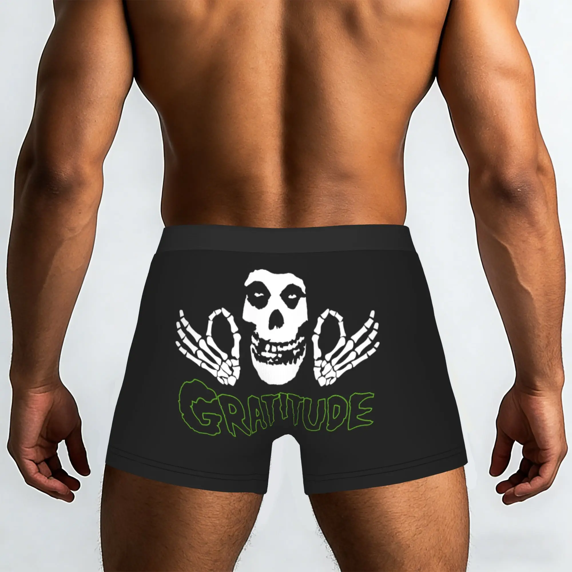 Custom Rock Punk Band Misfits Skull Face Boxer Shorts For Men 3D Printed Heavy Metal Underwear Panties Briefs Soft Underpants