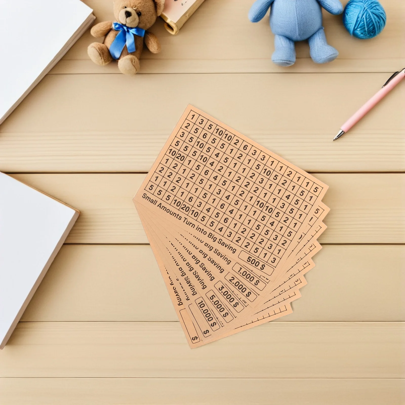 2 ensembles 2 ensembles d'autocollants de tirelire de conception de Dollar étiquettes de boîte d'argent de bricolage pour les défis d'épargne cartes de piste feuilles de stratégie de banque de pièces de monnaie