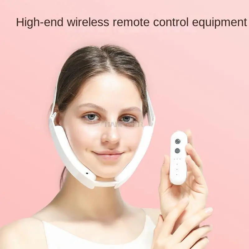 Macchina per il sollevamento della cintura a V per il mento Dispositivo per il sollevamento del viso rosso e blu Massaggiatore vibrante dimagrante per il viso