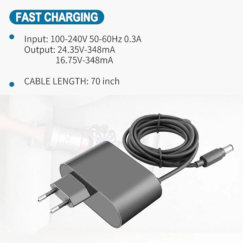 16.75V/24.35V 0.348A Charger for Dyson DC30 DC31 DC34 DC35 DC44 DC45 DC56 DC57 Vacuum Cleaner Power Adapter Replacement Part