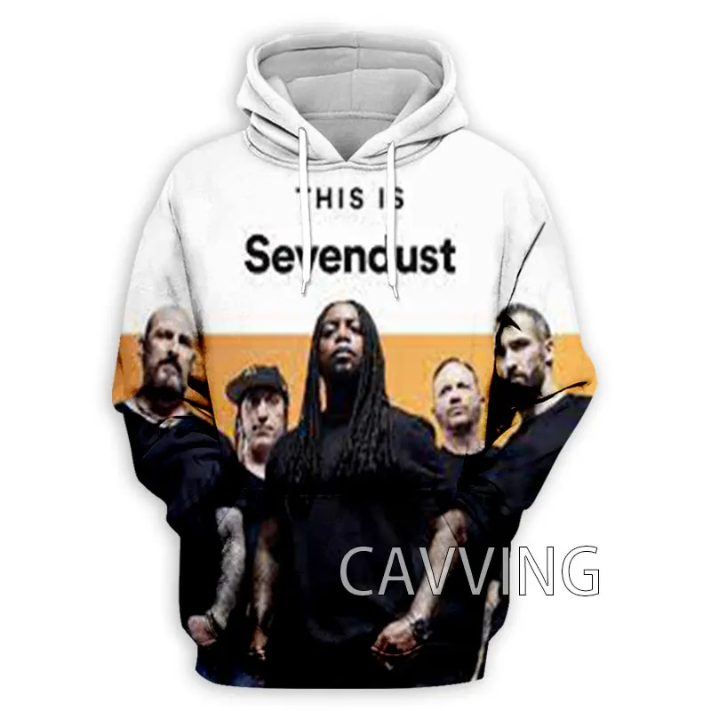 CAVVING 3D พิมพ์ Sevendust Rock Hoodies Hooded เสื้อ Harajuku เสื้อ Hoodie เสื้อผ้าสำหรับผู้หญิง/ผู้ชาย