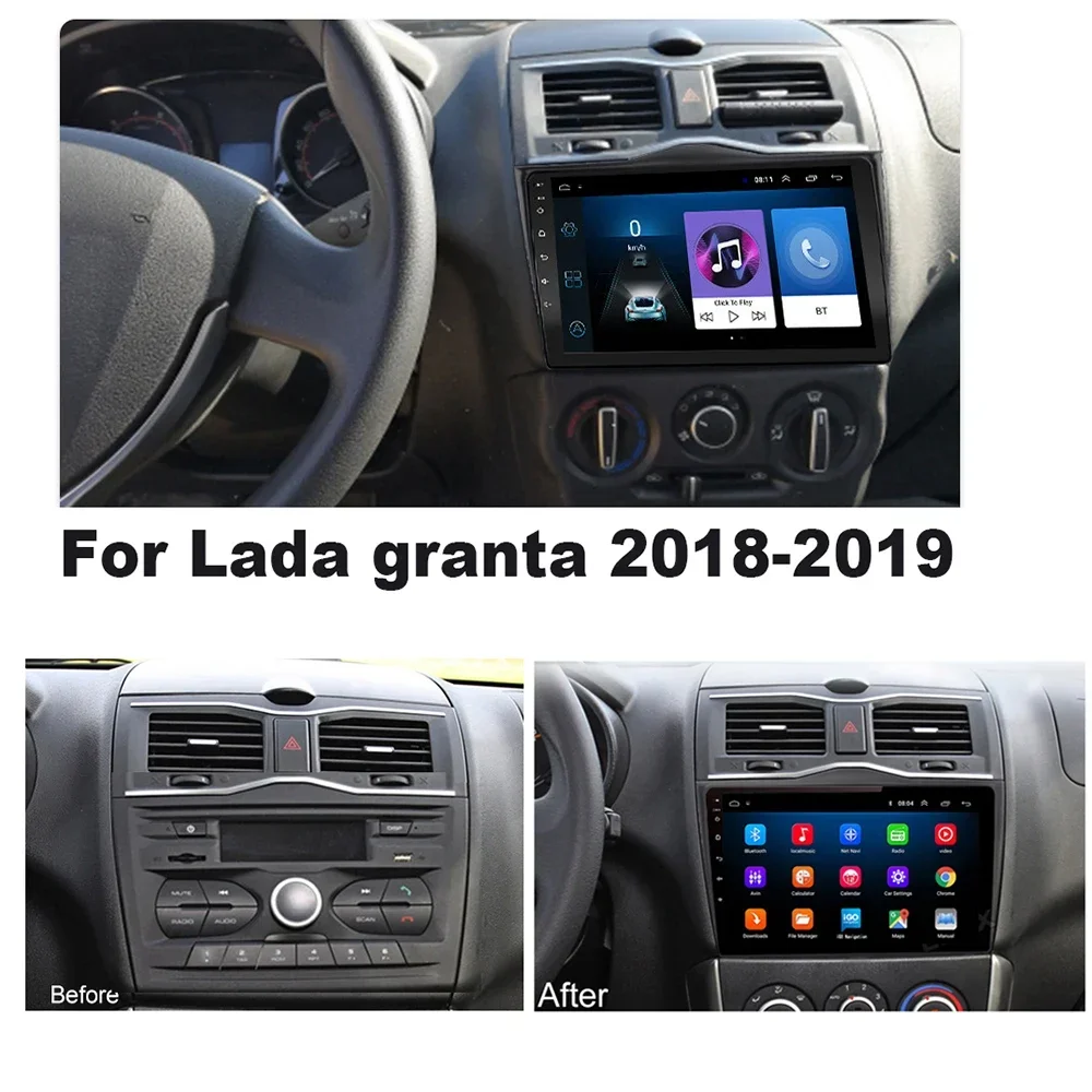 For LADA BA3 Granta Cross 2018-2023 Android 13 Car Radio Navigation Carplay Multimedia Vide Player 2din Stereo Speaker Head Unit