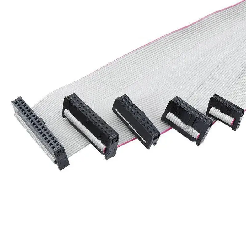 10PCS FC6/8/10/16/20-64P IDC2.54mm Flat Gray Ribbon Cable for LED Screen & JTAG Download Line