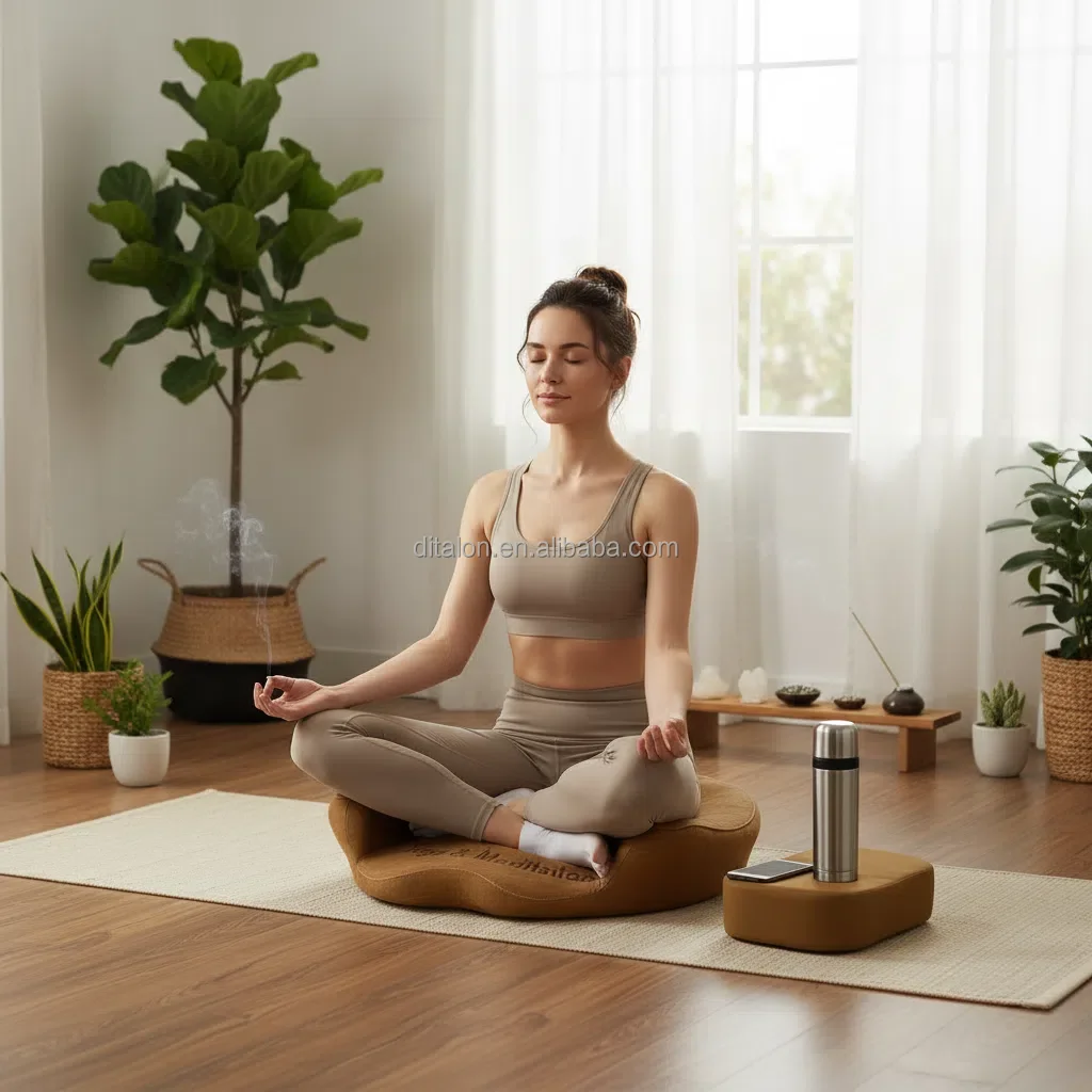 High Density Foam Meditation Cushion Ergonomic Supportive Floor Pillow Washable Cover for Yoga and Sitting Back Support Pillow