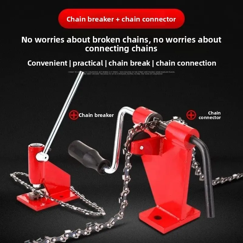 Chainsaw Chain Breaker and Rivet Spinner, Chain Repair Tool for Electric Saw Disassembly