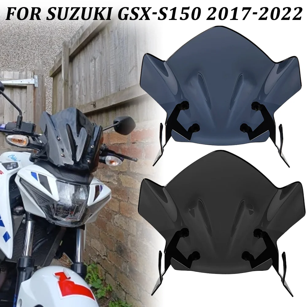 

For SUZUKI GSX-S150 2017-2022 Motorcycle Front Windscreen Screen Wind Deflectors Screen Windshield GSX-S GSXS 150 2022 2021 2020