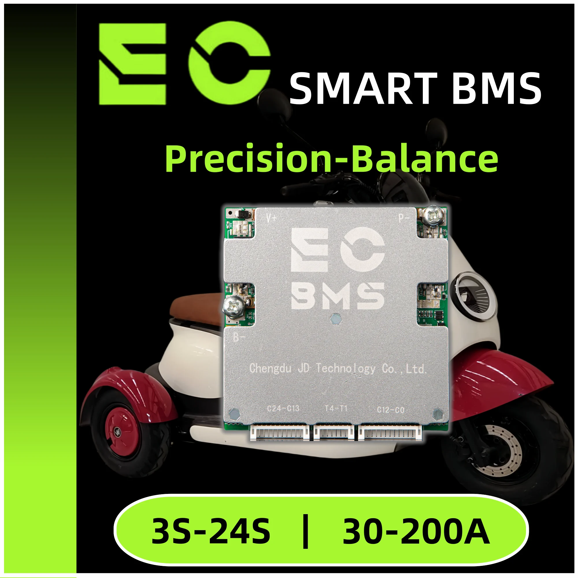 

ECBMS Hybrid Inverter BMS 8-16S 24V 48V LiFePO4 Li-ion 18650 50-150A 485 Bluetooth Active Balance Home Energy Storage Off-Grid