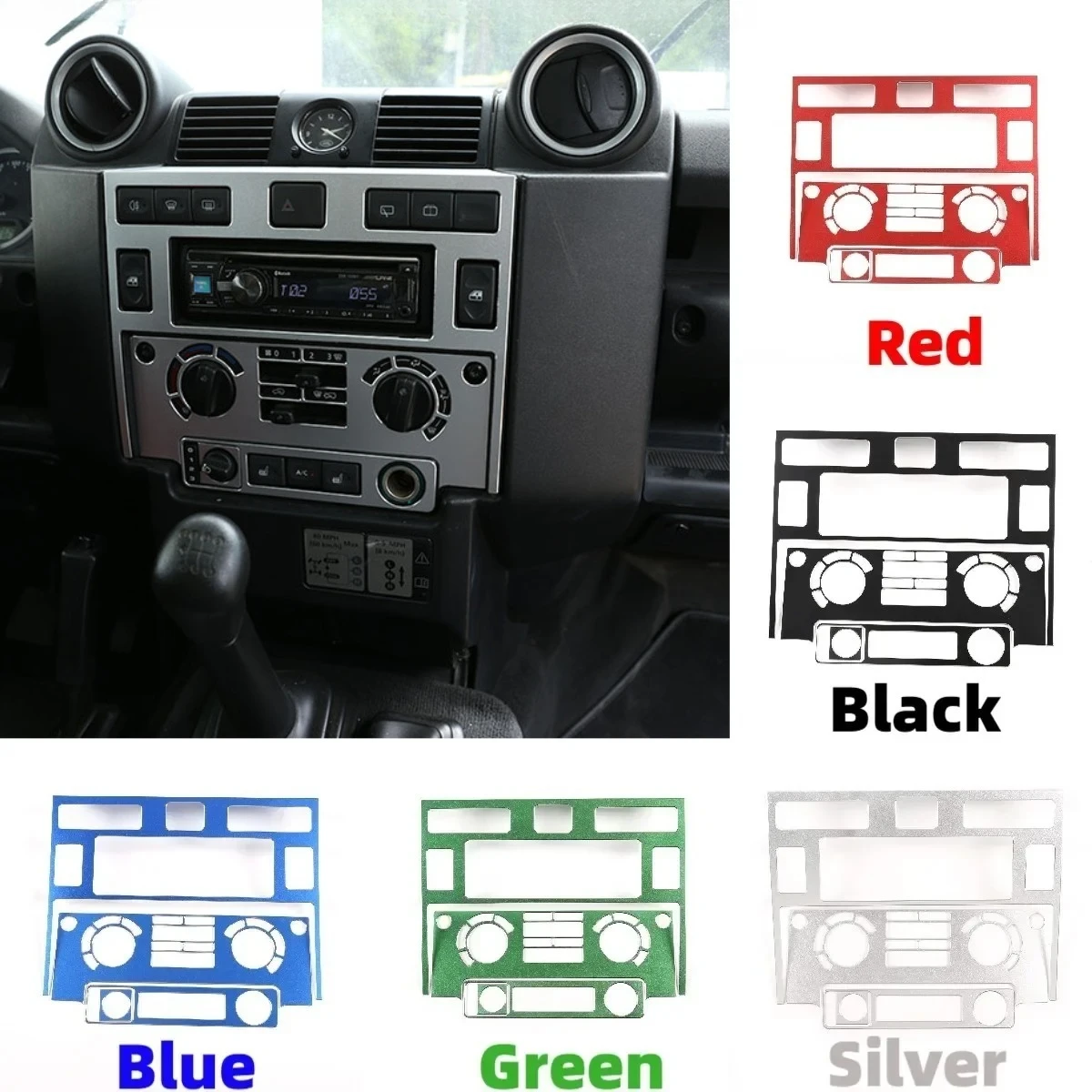 

Центральный кондиционер автомобиля, регулировка панели управления, наклейки для Land Rover Defender 90 110 130 08-18, аксессуары для интерьера