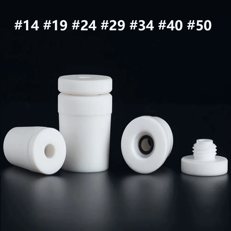 Lab PTFE Plug 14/19/24/29/34/40/45/50# Compatible with Strring Rod PTFE Solid Stopper Matching Stirrer