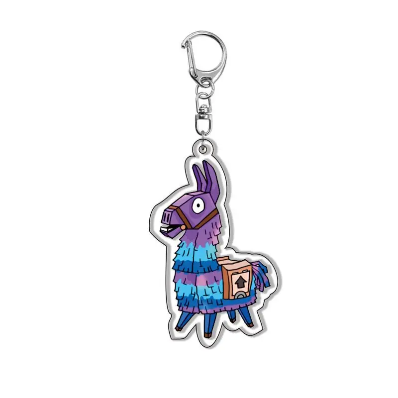 Cartoon Game 6Pcs Fortnite Popular Acrylic Double-sided Keychain Backpack Decoration Accessories Neutral Party Gifts view 3