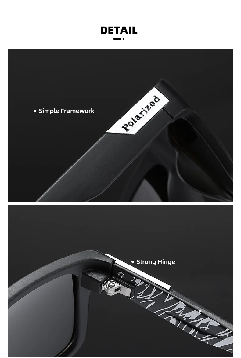 Marke polarisierte Angeln Laufen Männer Sonnenbrille UV400 HD Vision Radfahren wind dichte Mode Brille Tac Linse Vintage-Stil UV400 – Detail 10