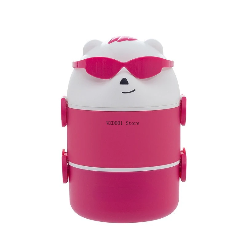 

Student Lunch Box Can Be Heated in Microwave Oven, Children's Portable Double-layer Toilet Box, Plastic Take-away Lunch Box.