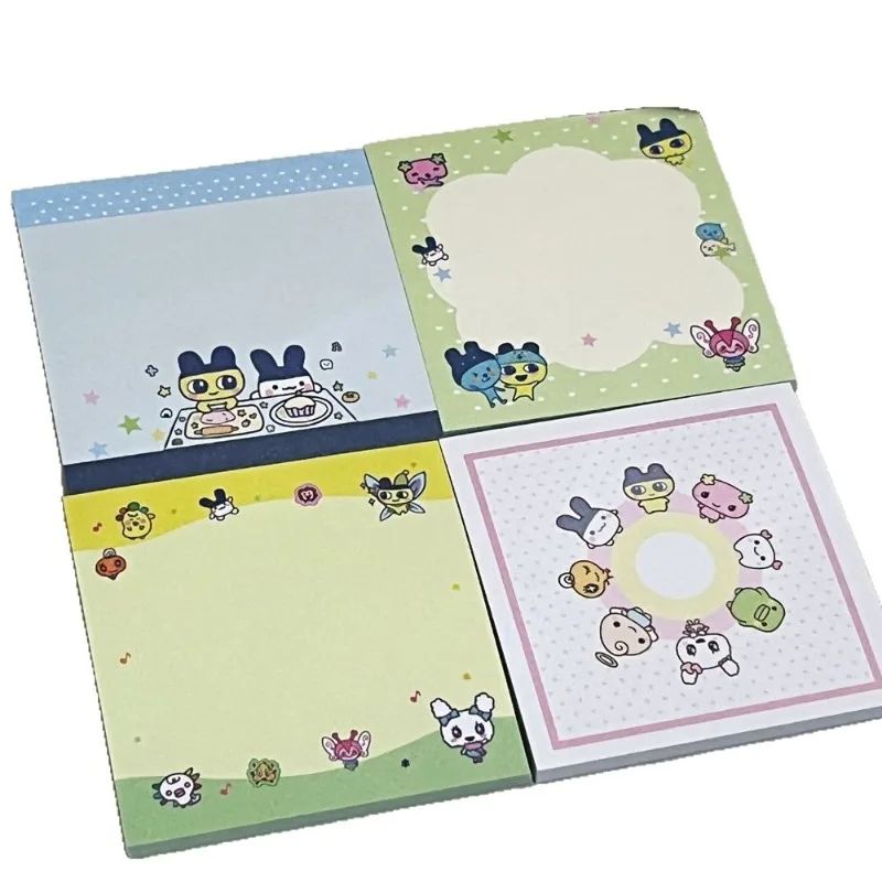 4pcs Tamagotchi Mametchi Memetchi Cartoon Cute Pattern Memo Pad Kawaii Student Notes Study Sticky Notes Stationery Wholesale view 5