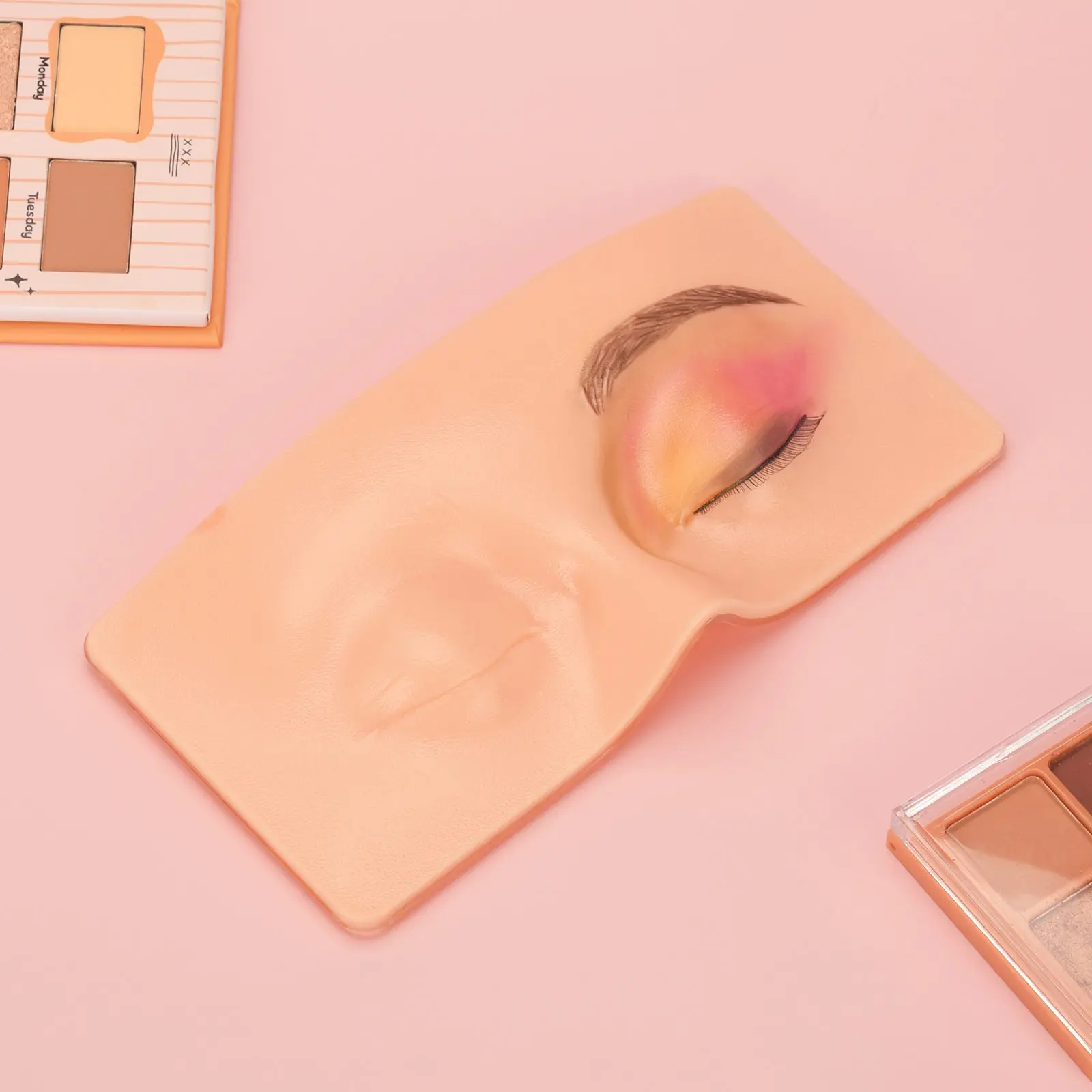 1pcs No Box Reusable Makeup Board 5D Eyebrow Tattoo Practice Skin Closed Eyes Training Silicone Pad for Makeup Beauty Academy